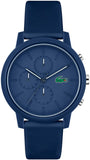 Lacoste 12.12 Chronograph Blue Dial Blue Silicone Strap Watch for Men - 2011244 Authentic Buy Shop Now