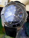 Tag Heuer Aquaracer Calibre 5 Moon Black Dial Black Nylon Strap Watch for Men - WAY201J.FC6370 Authentic Buy Shop Now