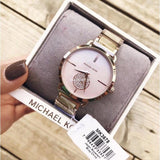 Michael Kors Portia Quartz Rose Gold Dial Rose Gold Steel Strap Watch For Women - MK3678 Authentic Buy Shop Now