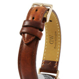 Daniel Wellington Petite St Mawes Black Dial Brown Leather Strap Watch For Women - DW00100169 Authentic Buy Shop Now
