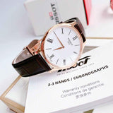 Tissot Tradition 5.5 White Dial Brown Leather Strap Watch for Men - T063.409.36.018.00 Authentic Buy Shop Now