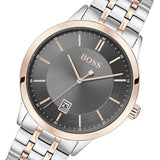 Hugo Boss Classic Grey Dial Two Tone Steel Strap Watch for Men - 1513688 Authentic Buy Shop Now