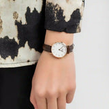 Daniel Wellington Classic Petite Bristol White Dial Brown Leather Strap Watch For Women - DW00100227 Authentic Buy Shop Now