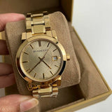 Burberry The City Gold Dial Gold Steel Strap Watch for Women - BU9134 Authentic Buy Shop Now