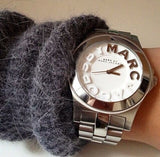 Marc Jacobs Rivera Silver Dial Silver Steel Strap Watch for Women - MBM3133 Authentic Buy Shop Now