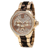 Michael Kors Wren Diamonds Rose Gold Dial Two Tone Steel Strap Watch for Women - MK6159 Authentic Buy Shop Now
