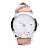 Burberry The City Silver Dial Brown Leather Strap Watch for Women - BU9025 Authentic Buy Shop Now