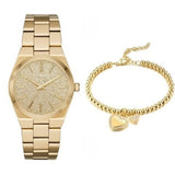 Michael Kors Channing Quartz Gold Dial Gold Steel Strap Watch For Women - MK6623 Authentic Buy Shop Now