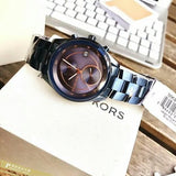 Michael Kors Briar Blue Dial Blue Steel Strap Watch For Women - MK6468 Authentic Buy Shop Now