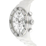 Emporio Armani Ceramic Chronograph White Dial White Ceramic Strap Watch For Men - AR1424 Authentic Buy Shop Now