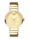Movado Edge Gold Dial Gold Steel Strap Watch for Women - 3680014 Authentic Buy Shop Now