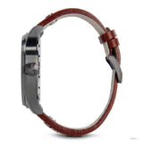 Hugo Boss Aeroliner Maxx Black Dial Brown Leather Strap Watch For Men - 1513079 Authentic Buy Shop Now