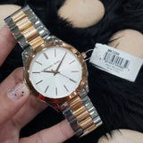 Michael Kors Runway White Dial Two Tone Stainless Steel Strp Watch for Women - MK3204A Authentic Buy Shop Now