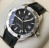 Tag Heuer Aquaracer Automatic Caliber 5 Black Dial Black Rubber Strap Watch for Men - WAY2110.FT8021 Authentic Buy Shop Now