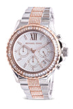 Michael Kors Whitney Chronograph Silver Dial Two Tone Steel Strap Watch For Women - MK7225 Authentic Buy Shop Now