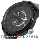 Tommy Hilfiger Denim Quartz Black Dial Black Leather Strap Watch for Men - 1791479 Authentic Buy Shop Now