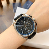Maserati Trimarano Chronograph Black Dial Black Leather Strap Watch For Men - R8871632001 Authentic Buy Shop Now