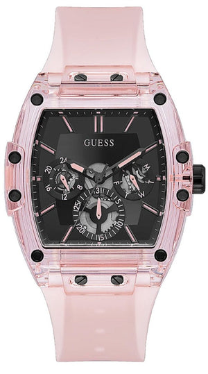 Guess Sporting Black Dial Pink Rubber Strap Watch for Men - GW0032G1 Authentic Buy Shop Now