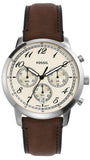 Fossil Neutra Chronograph White Dial Brown Leather Strap Watch for Men - FS6022 Authentic Buy Shop Now