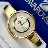 Swarovski Crystalline Bracelet White Dial Gold Steel Strap Watch for Women - 5269253 Authentic Buy Shop Now