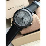 Burberry The City Black Dial Black Leather Strap Watch for Men - BU9364 Authentic Buy Shop Now