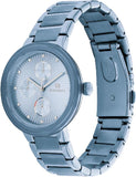 Tommy Hilfiger Joy Chronograph Blue Dial Blue Steel Strap Watch For Women - 1782535 Authentic Buy Shop Now