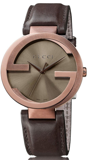 Gucci Interlocking Brown Dial Brown Leather Strap Watch For Women - YA133309 Authentic Buy Shop Now