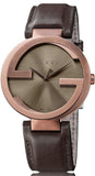 Gucci Interlocking Brown Dial Brown Leather Strap Watch For Women - YA133309 Authentic Buy Shop Now