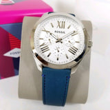 Fossil Cecile White Dial Blue Leather Strap Watch for Women - AM4531 Authentic Buy Shop Now