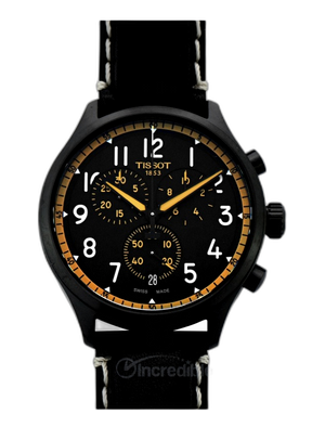 Tissot Chrono XL Vintage Chronograph Black Dial Black Leather Strap Watch For Men - T116.617.36.052.02 Authentic Buy Shop Now