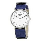 Tissot T Classic Everytime Large White Dial Blue NATO Strap Watch For Men - T109.610.17.037.00 Authentic Buy Shop Now