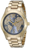 Michael Kors Layton Pave Blue Dial Gold Steel Strap Watch for Women - MK6243 Authentic Buy Shop Now