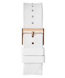 Guess Raven Diamonds Rose Gold Dial White Silicone Strap Watch for Women - GW0105L3 Authentic Buy Shop Now