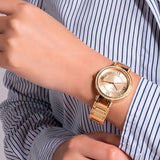 Guess Montage Quartz Gold Dial Gold Steel Strap Watch For Women - GW0588L1 Authentic Buy Shop Now