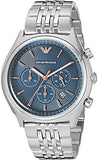 Emporio Armani Luigi Chronograph Quartz Blue Dial Silver Steel Strap Watch For Men - AR1974 Authentic Buy Shop Now