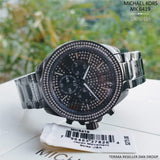Michael Kors Wren Crystals Black Dial Black Steel Strap Watch For Women - MK6419 Authentic Buy Shop Now