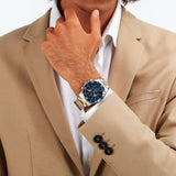 Maserati Competizione Chronograph Blue Dial Two Tone Steel Strap Watch For Men - R8873600006 Authentic Buy Shop Now