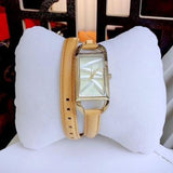 Michael Kors Empire Three Hand Gold Dial Brown Leather Strap Watch for Women - MK4721 Authentic Buy Shop Now