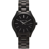 Michael Kors Mini Slim Runway Black Dial Black Steel Strap Watch for Women - MK3587 Authentic Buy Shop Now