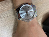 Michael Kors Slim Runway Silver Dial Silver Stainless Steel Strap Watch for Women - MK3178 Authentic Buy Shop Now