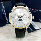 Tommy Hilfiger Oliver Analog Silver Dial Black Leather Strap Watch for Men - 1791305 Authentic Buy Shop Now