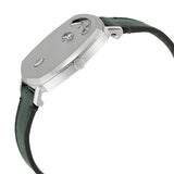 Gucci Grip Quartz Silver Dial Green Leather Strap Unisex Watch - YA157406 Authentic Buy Shop Now