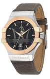 Maserati Potenza Black Dial Brown Leather Strap Watch For Men - R8851108014 Authentic Buy Shop Now