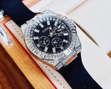 Guess Baguette Crystals Black Dial Black Silicone Strap Watch For Men - GW0208G1 Authentic Buy Shop Now