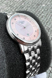 Tissot T Classic Carson Premium Lady Mother of Pearl Pink Dial Silver Steel Strap Watch For Women - T122.210.11.159.00 Authentic Buy Shop Now