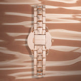 Michael Kors Runway Mother of Pearl Dial Rose Gold Steel Strap Watch For Women - MK6856 Authentic Buy Shop Now