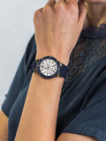 Guess Overdrive White Dial Blue Rubber Strap Watch for Women - W0149L5 Authentic Buy Shop Now