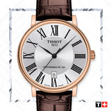 Tissot Carson Premium Lady Silver Dial Brown Leather Strap Watch For Women - T122.210.36.033.00 Authentic Buy Shop Now