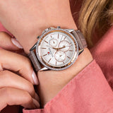 Tommy Hilfiger Ari Diamonds White Dial Grey Leather Strap Watch for Women - 1781980 Authentic Buy Shop Now