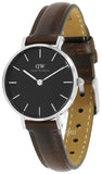 Daniel Wellington Classic Petite Bristol Black Dial Brown Leather Strap Watch For Women - DW00100233 Authentic Buy Shop Now